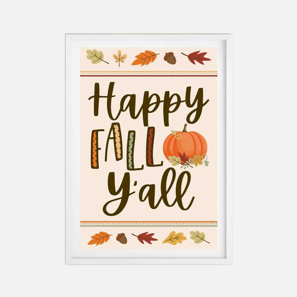 Fall Party Sign Printable Template