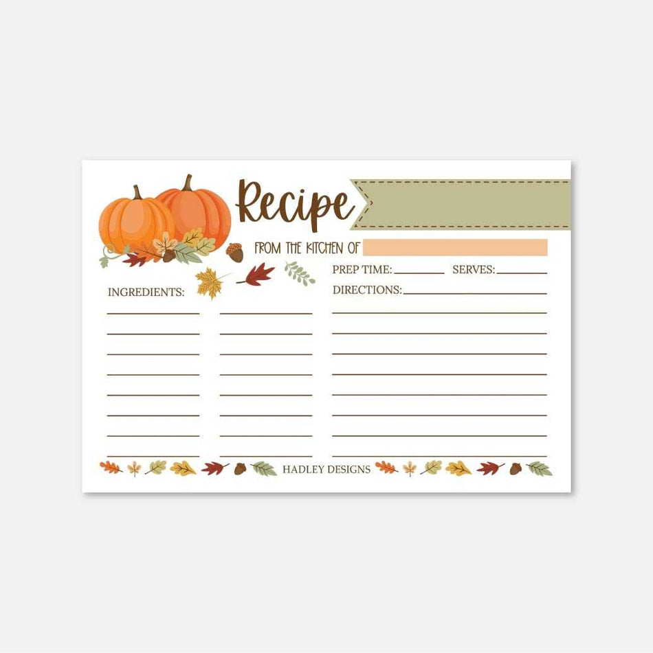 Fall Party Traditions Printable Template