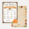 Fall Rustic Baby Shower Games Set Printable Template