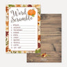 Fall Rustic Baby Shower Games Set Printable Template