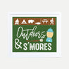 Outdoors & S'mores Sign Printable