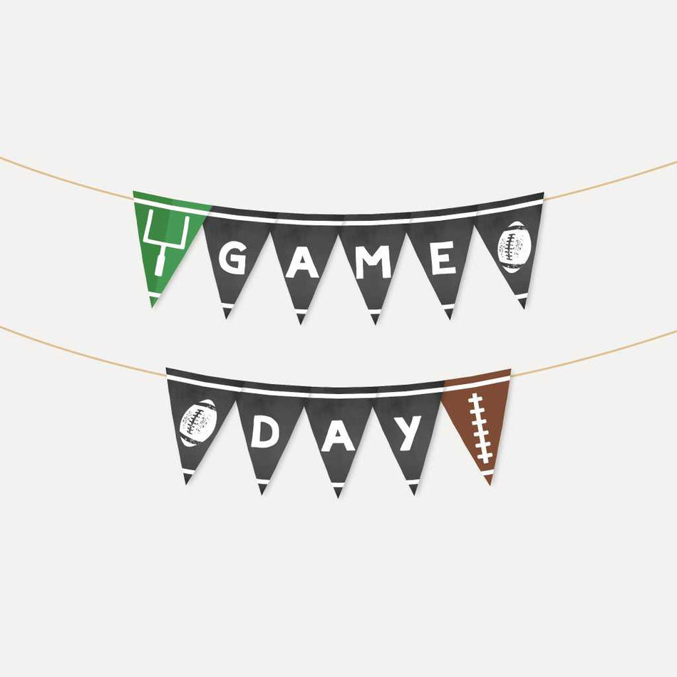 Field Football Kids Party Banner Printable Template
