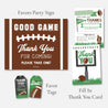 Active Game Sports Field Favors Sign Thank You Card Tags