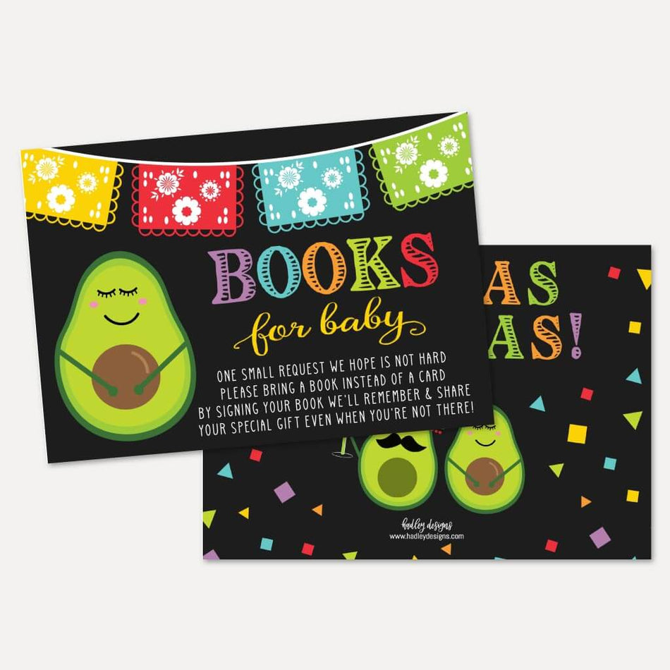 Fiesta Baby Shower Book Request Card Printable Template