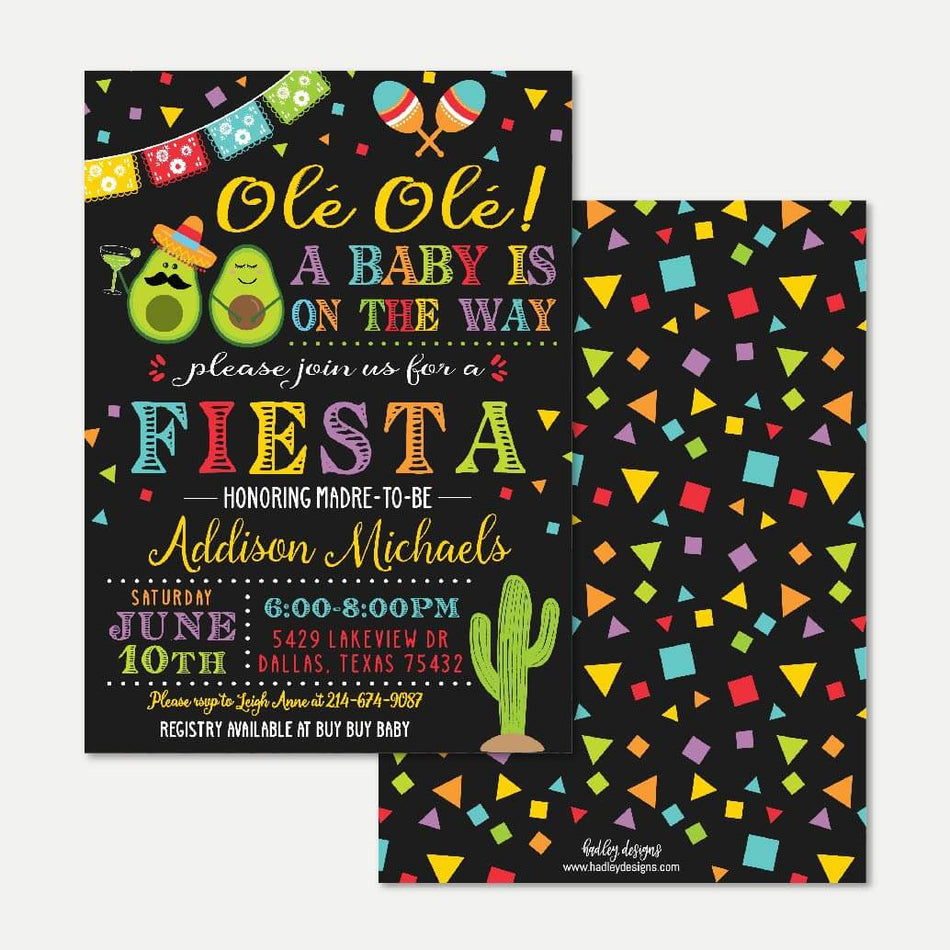 Fiesta Baby Shower Invitation Printable Template