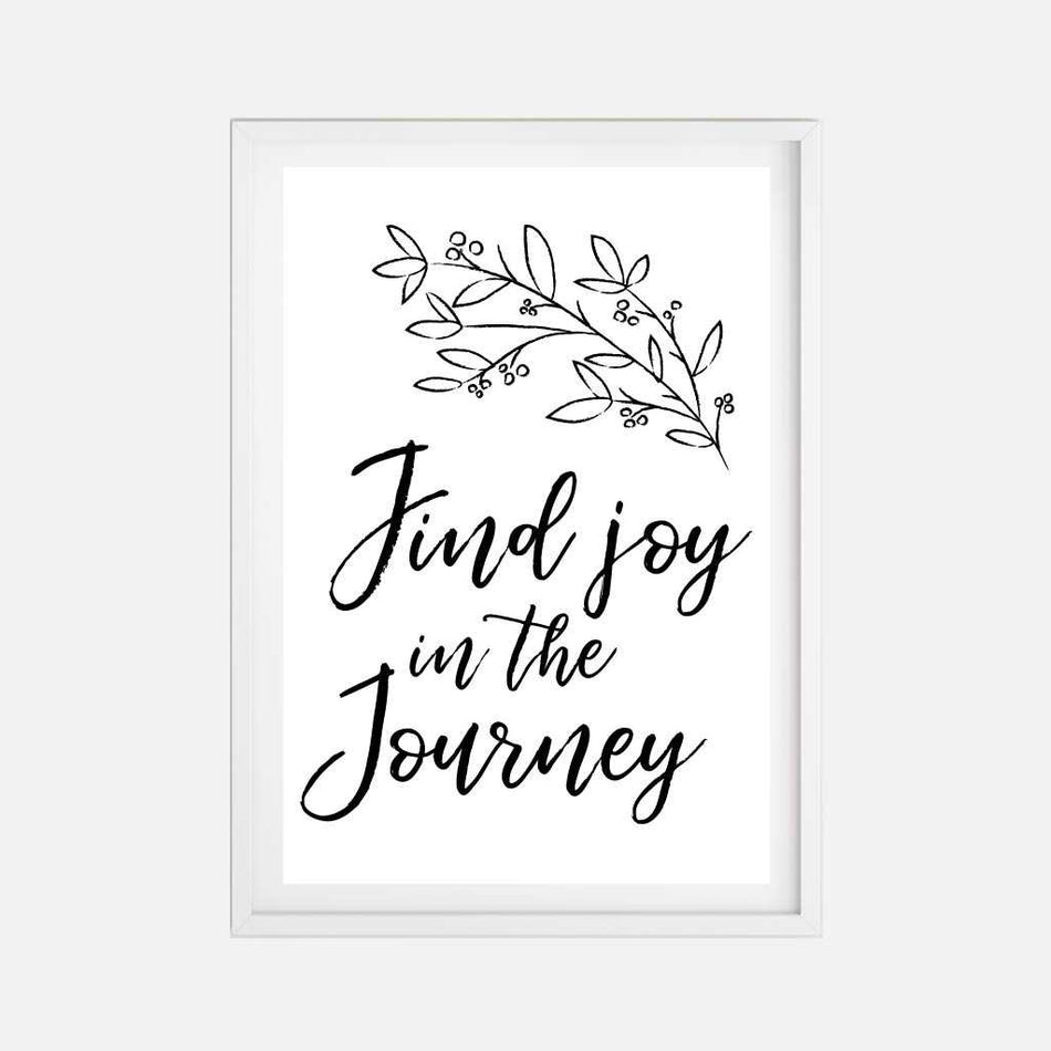 Find Joy In The Journey Wall Art Inspirational Home Decor Sign Printable Template
