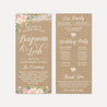 Floral Kraft Lace Rustic Wedding Program Printable Template