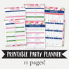 Floral Party Planning Checklist Planner Printable