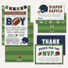 Football Baby Shower Invitation Suite Printable Template