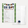 Football Baby Shower Prediction Advice Wishes Bundle Printable Template