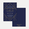 Gatsby Navy Wedding Invitation Printable Template