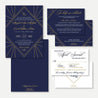Gatsby Navy Wedding Invitation Suite Printable Template