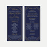 Gatsby Navy Wedding Program Printable Template