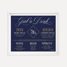 Gatsby Navy Wedding Bar Drinks Sign Printable Template