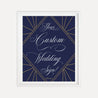 Gatsby Navy Wedding Custom Sign Printable Template