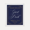 Gatsby Navy Wedding Guestbook Sign Printable Template