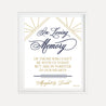 Gatsby Navy Wedding Loving Memory Sign Printable Template