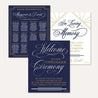 Gatsby Navy Wedding Sign Set Printable Template