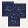 Gatsby Navy Wedding Sign Set Printable Template