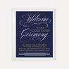 Gatsby Navy Wedding Unplugged Ceremony Sign Printable Template