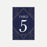 Gatsby Navy Wedding Table Numbers Printable Template