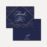 Gatsby Navy Wedding Thank You Card Printable Template