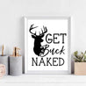 Get Buck Naked Wall Art Bathroom Home Decor Sign Printable Template