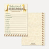 Giraffe Baby Shower Games Set Printable Template