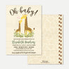Giraffe Baby Shower Invitation Printable Template