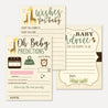 Giraffe Baby Shower Prediction Advice Wishes Bundle Printable Template