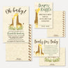 Giraffe Baby Shower Invitation Suite Printable Template