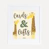 Giraffe Baby Shower Cards and Gifts Sign Printable Template