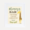 Giraffe Baby Shower Mimosa Sign Printable Template
