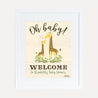 Giraffe Baby Shower Welcome Sign Printable Template