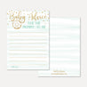 Blue Donut Baby Shower Advice Card Printable Template