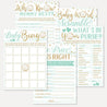 Blue Donut Baby Shower Games Set Printable Template