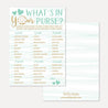 Blue Donut Baby Shower What's In Your Purse Game Printable Template
