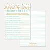 Blue Donut Baby Shower Games Set Printable Template