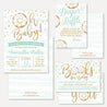 Blue Donut Baby Shower Invitation Suite Printable Template