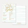 Blue Donut Baby Shower Prediction Advice Wishes Bundle Printable Template