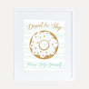 Blue Donut Baby Shower Food Sign Printable Template