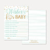 Blue Donut Baby Shower Prediction Advice Wishes Bundle Printable Template
