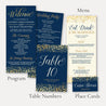 Gold Dots Navy Wedding Complete Package Set Printable Template