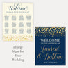 Gold Dots Navy Wedding Complete Package Set Printable Template