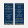 Gold Dots Navy Wedding Program Printable Template