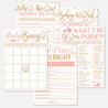 Pink Donut Baby Shower Games Set Printable Template