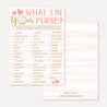Pink Donut Baby Shower What's In Your Purse Game Printable Template