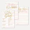 Pink Donut Baby Shower Prediction Advice Wishes Bundle Printable Template