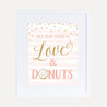Pink Donut Baby Shower Love & Donuts Sign Printable Template