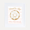 Pink Donut Baby Shower Food Sign Printable Template